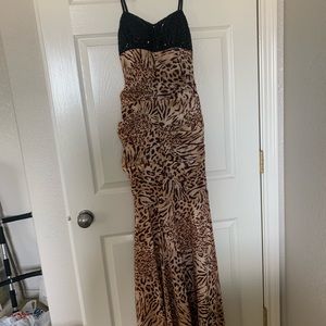 Hailey Logan Leopard Prom Dress